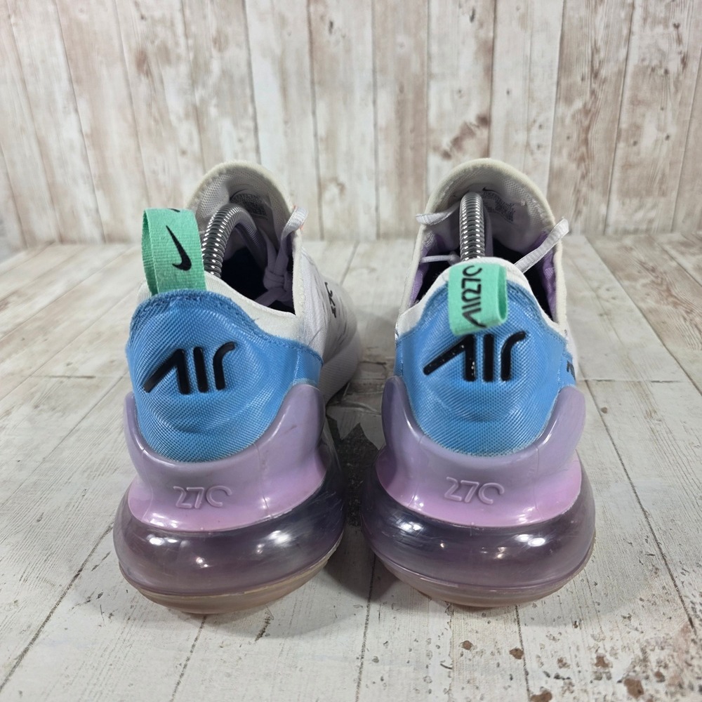 Nike Air Max 270 Womens 10 White University Blue Psychic Purple DX2351-100 - Picture 3 of 8